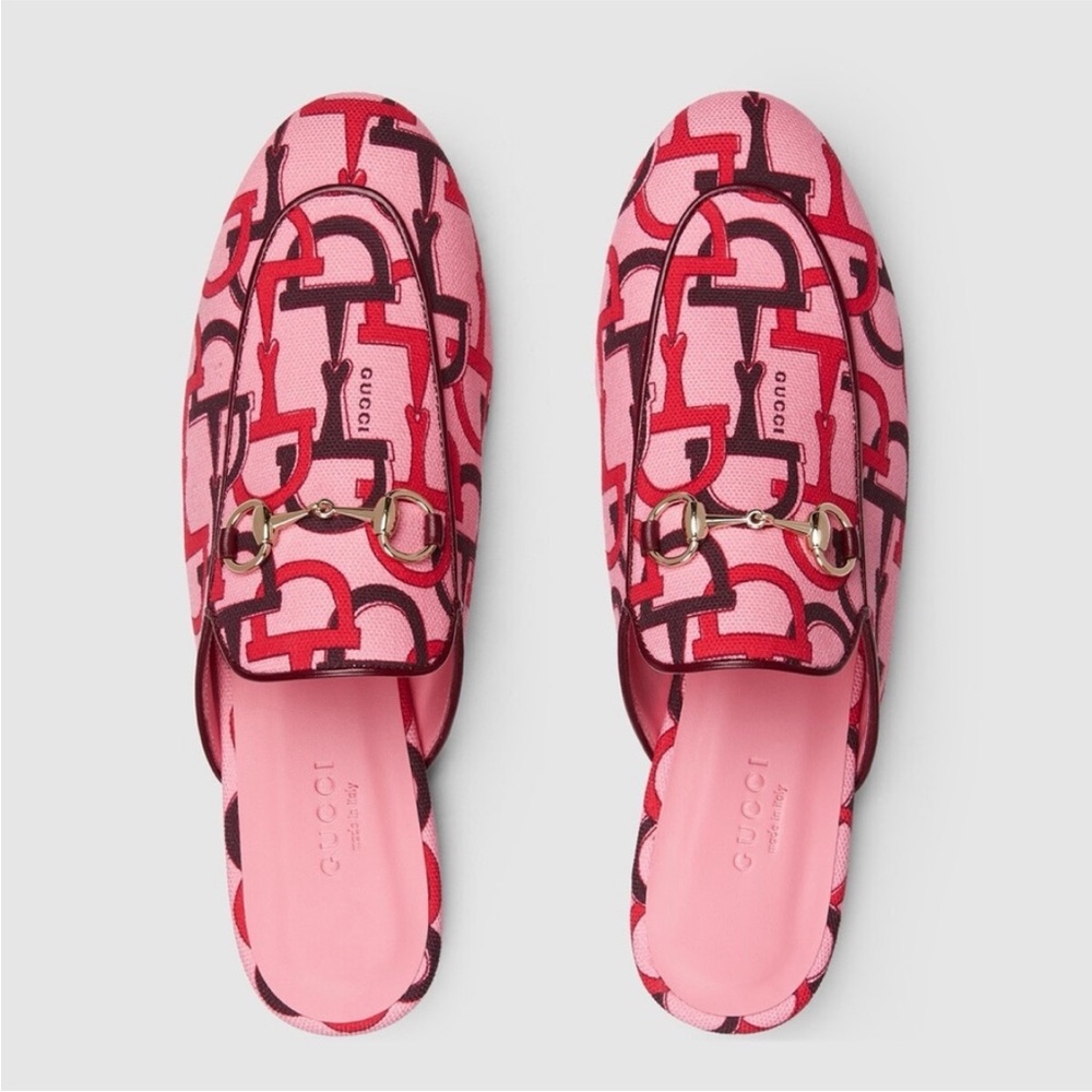 Gucci Princetown Horsebit 
Print Loafer Mules